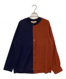 CULLNI（クルニ）の古着「ドッキングカットソー」｜レッド×ネイビー