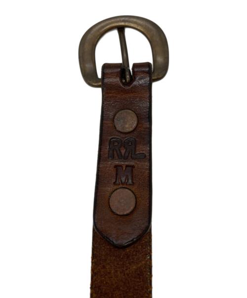 RRL（ダブルアールエル）RRL (ダブルアールエル) ロングナロースタッズベルト ブラウンの古着・服飾アイテム