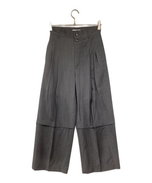 MAISON SPECIAL（メゾンスペシャル）MAISON SPECIAL (メゾンスペシャル) 2way Tuck Pants グレー サイズ:38の古着・服飾アイテム
