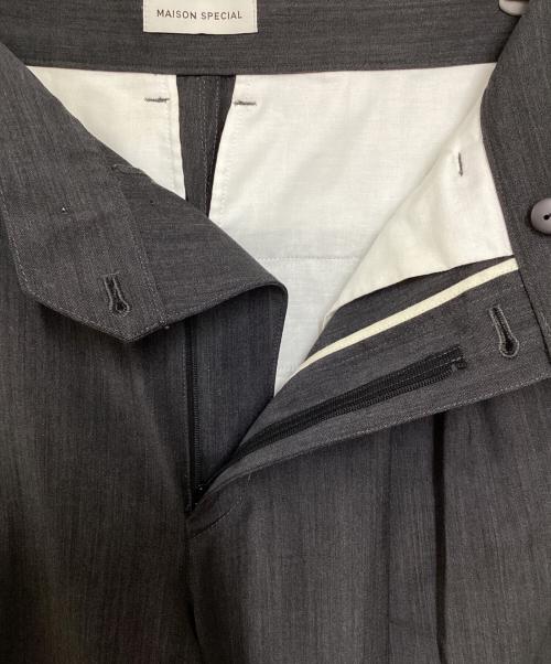 MAISON SPECIAL（メゾンスペシャル）MAISON SPECIAL (メゾンスペシャル) 2way Tuck Pants グレー サイズ:38の古着・服飾アイテム