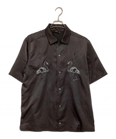 中古・古着通販】DIESEL (ディーゼル) サテン刺繍オープンカラーシャツ