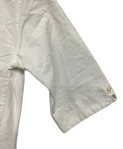Thom Browne（トムブラウン）Thom Browne (トムブラウン) 5分袖ボタンダウンシャツ ホワイトの古着・服飾アイテム