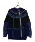 sacai（サカイ）の古着「ニット ライダース ジャケット」｜ネイビー