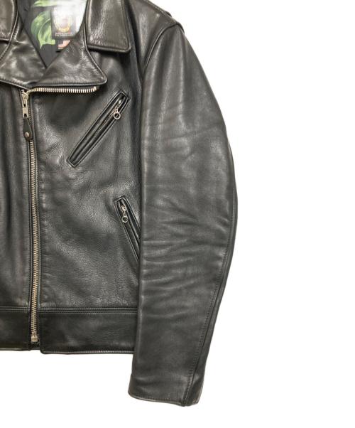 stussy（ステューシー）stussy (ステューシー) Schott (ショット) ダブルライダースジャケット ブラック サイズ:40の古着・服飾アイテム