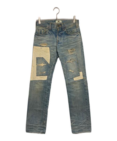 M-2009（エム2009）M-2009 (エム2009) リペア加工デニムパンツ インディゴ サイズ:Sの古着・服飾アイテム