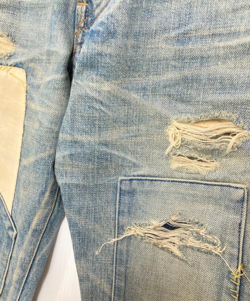 M-2009（エム2009）M-2009 (エム2009) リペア加工デニムパンツ インディゴ サイズ:Sの古着・服飾アイテム