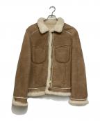 PAPASパパス）の古着「ムートンジャケット」｜ベージュ