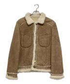 PAPASパパス）の古着「ムートンジャケット」｜ベージュ