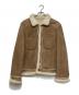PAPAS（パパス）の古着「ムートンジャケット」｜ベージュ