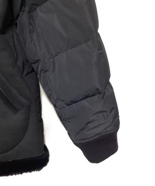 PAPAS PLUS（パパスプラス）PAPAS PLUS (パパスプラス) ムートン切替ダウンジャケット ネイビー サイズ:Mの古着・服飾アイテム