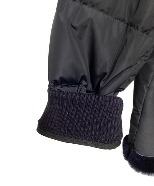 PAPAS PLUS（パパスプラス）PAPAS PLUS (パパスプラス) ムートン切替ダウンジャケット ネイビー サイズ:Mの古着・服飾アイテム