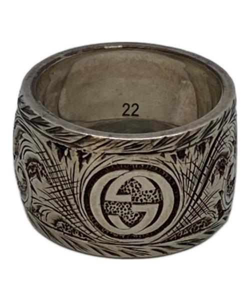 GUCCI（グッチ）GUCCI (グッチ) マラカイト タイガーヘッドリング シルバー×グリーン サイズ:20号（22号刻印）の古着・服飾アイテム