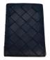 BOTTEGA VENETA（ボッテガベネタ）の古着「イントレチャートフラップカードケース」｜ネイビー×マスタード