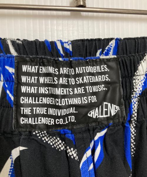 CHALLENGER（チャレンジャー）CHALLENGER (チャレンジャー) FIRE LEAF PANTS ブルー×ブラック サイズ:Lの古着・服飾アイテム