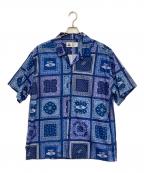 CHALLENGERチャレンジャー）の古着「S/S BANDANA SHIRT」｜ブルー×ホワイト