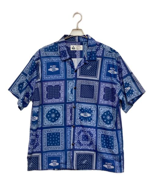 CHALLENGER（チャレンジャー）CHALLENGER (チャレンジャー) S/S BANDANA SHIRT ブルー×ホワイト サイズ:XLの古着・服飾アイテム
