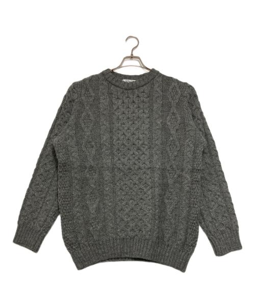 Kerry Woollen Mills（ケリーウールンミルズ）Kerry Woollen Mills (ケリーウールンミルズ) アランニット グレー サイズ:40の古着・服飾アイテム
