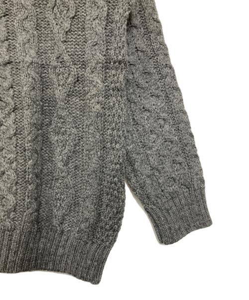 Kerry Woollen Mills（ケリーウールンミルズ）Kerry Woollen Mills (ケリーウールンミルズ) アランニット グレー サイズ:40の古着・服飾アイテム