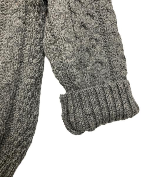 Kerry Woollen Mills（ケリーウールンミルズ）Kerry Woollen Mills (ケリーウールンミルズ) アランニット グレー サイズ:40の古着・服飾アイテム