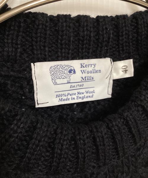 Kerry Woollen Mills（ケリーウールンミルズ）Kerry Woollen Mills (ケリーウールンミルズ) アランニット ネイビー サイズ:40の古着・服飾アイテム