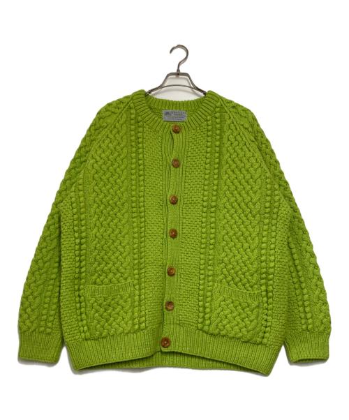 STRATHTAY by INVERALLAN（ストラステイ バイ インバーアラン）STRATHTAY by INVERALLAN (ストラステイ バイ インバーアラン) 4A cardigan 黄緑 サイズ:不明の古着・服飾アイテム