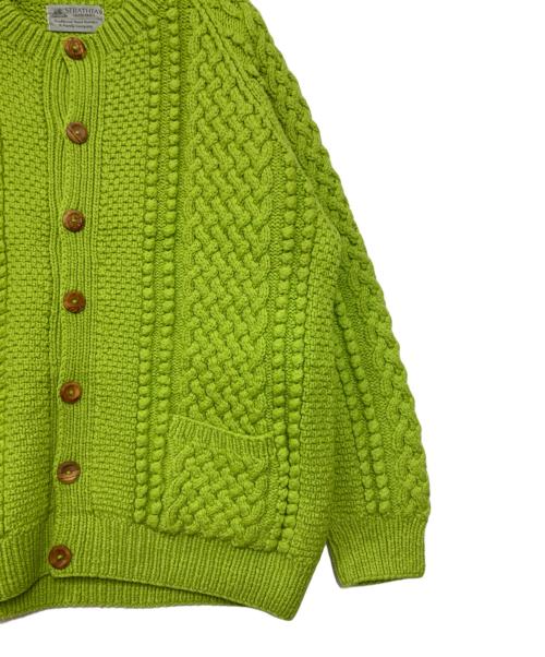 STRATHTAY by INVERALLAN（ストラステイ バイ インバーアラン）STRATHTAY by INVERALLAN (ストラステイ バイ インバーアラン) 4A cardigan 黄緑 サイズ:不明の古着・服飾アイテム