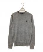 POLO RALPH LAURENポロ・ラルフローレン）の古着「ロゴ刺繍ニット」｜グレー