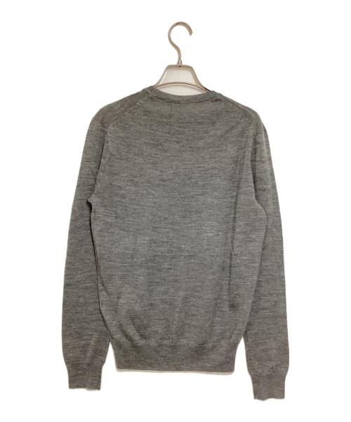 POLO RALPH LAUREN（ポロ・ラルフローレン）POLO RALPH LAUREN (ポロ・ラルフローレン) ロゴ刺繍ニット グレー サイズ:XSの古着・服飾アイテム
