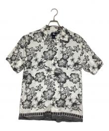 stussy（ステューシー）の古着「90’S裾刺繍..アロハシャツ」｜ホワイト×グレー