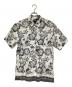 stussy (ステューシー) 90’S裾刺繍..アロハシャツ ホワイト×グレー サイズ:M：13000円