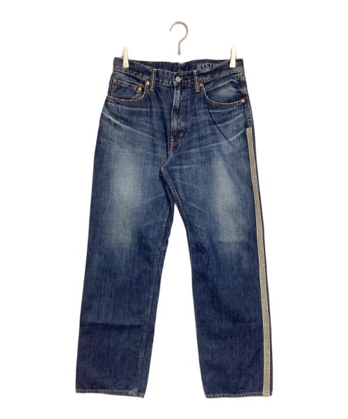 Hysteric Glamour（ヒステリックグラマー）Hysteric Glamour (ヒステリックグラマー) サイドラインストレートデニムパンツ インディゴ サイズ:31の古着・服飾アイテム