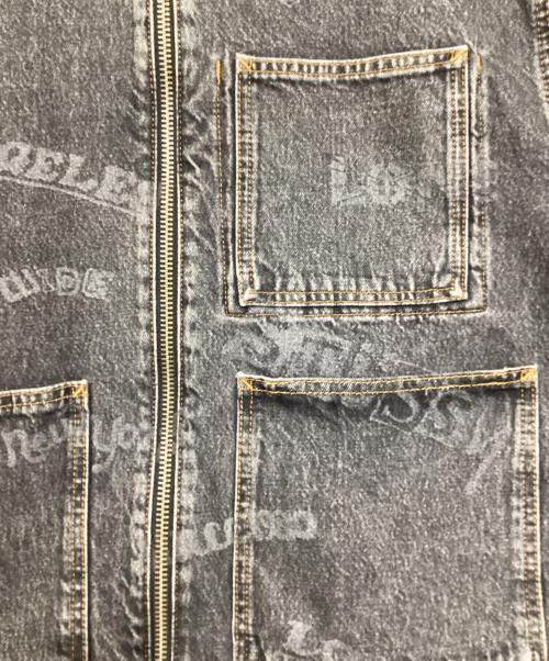 stussy（ステューシー）stussy (ステューシー) WORLDWIDE ZIP WORK JACKETデニムジャケット ブラック サイズ:Mの古着・服飾アイテム