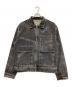 stussy（ステューシー）の古着「WORLDWIDE ZIP WORK JACKETデニムジャケット」｜ブラック