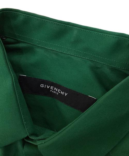 GIVENCHY（ジバンシィ）GIVENCHY (ジバンシィ) スター刺繍シャツ グリーン サイズ:15 3/4-40の古着・服飾アイテム