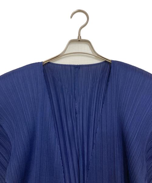 ISSEY MIYAKE（イッセイミヤケ）ISSEY MIYAKE (イッセイミヤケ) プリーツカーディガン ネイビー サイズ:Ｌの古着・服飾アイテム