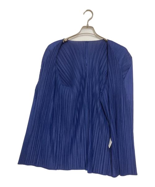 ISSEY MIYAKE（イッセイミヤケ）ISSEY MIYAKE (イッセイミヤケ) プリーツカーディガン ネイビー サイズ:Ｌの古着・服飾アイテム