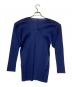 ISSEY MIYAKE (イッセイミヤケ) プリーツカーディガン ネイビー サイズ:Ｌ：17000円