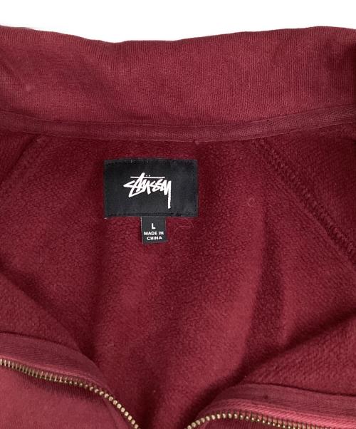 stussy（ステューシー）stussy (ステューシー) ハーフジップスウェット ボルドー サイズ:Lの古着・服飾アイテム