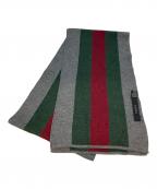 GUCCIグッチ）の古着「シェリーラインシルク混ストール」｜グレー