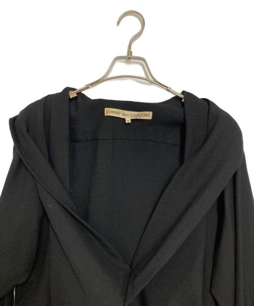 COMME des GARCONS（コムデギャルソン）COMME des GARCONS (コムデギャルソン) ウエストギャザー変形ウールワンピース ブラック サイズ:Ｍの古着・服飾アイテム
