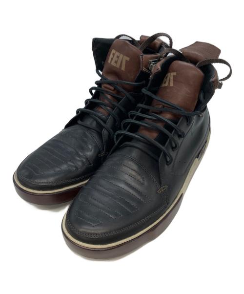 FEIT（フェイト（ファイト））FEIT (フェイト（ファイト）) PNTHA ハイカットスニーカー ブラック×ブラウン サイズ:US9の古着・服飾アイテム
