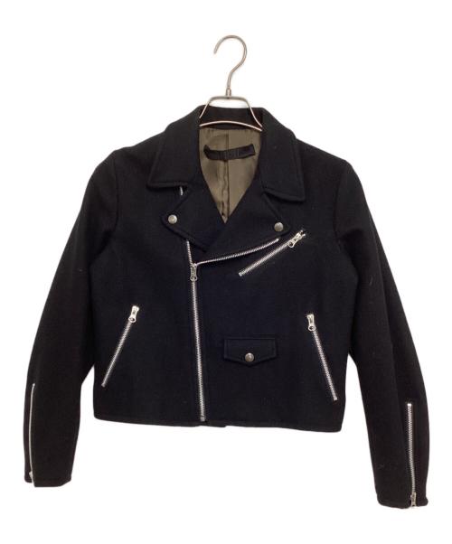 nell（ネル）Nell (ネル) ウールダブルライダースジャケット ブラック サイズ:Lの古着・服飾アイテム
