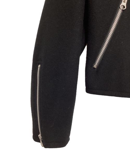 nell（ネル）Nell (ネル) ウールダブルライダースジャケット ブラック サイズ:Lの古着・服飾アイテム