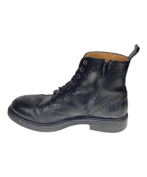 Jalan Sriwijaya（ジャランスリウァヤ）Jalan Sriwijaya (ジャランスリウァヤ) ウィングチップブーツ ブラック サイズ:6 1/2の古着・服飾アイテム