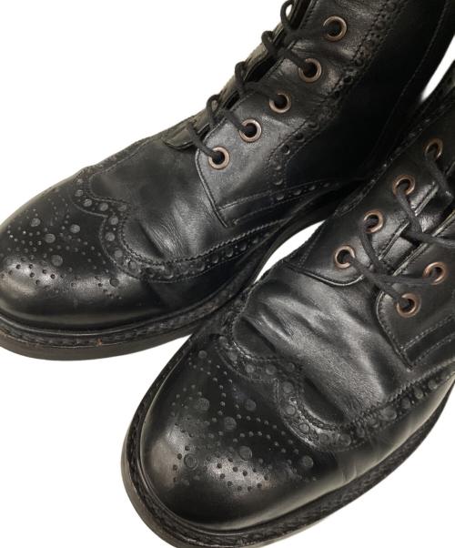 Jalan Sriwijaya（ジャランスリウァヤ）Jalan Sriwijaya (ジャランスリウァヤ) ウィングチップブーツ ブラック サイズ:6 1/2の古着・服飾アイテム