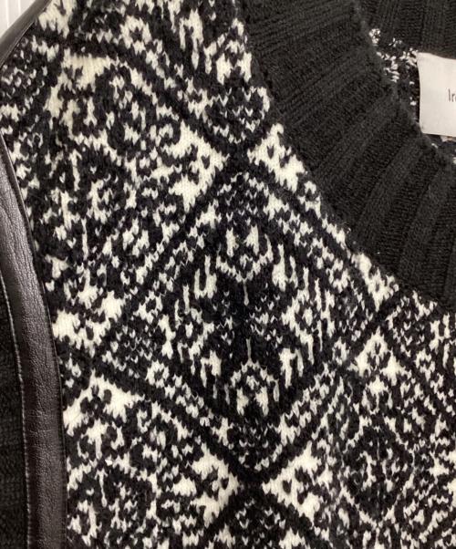 IROQUOIS（イロコイ）IROQUOIS (イロコイ) 5G FAIR ISLE JQ KNIT VEST ブラック サイズ:34の古着・服飾アイテム
