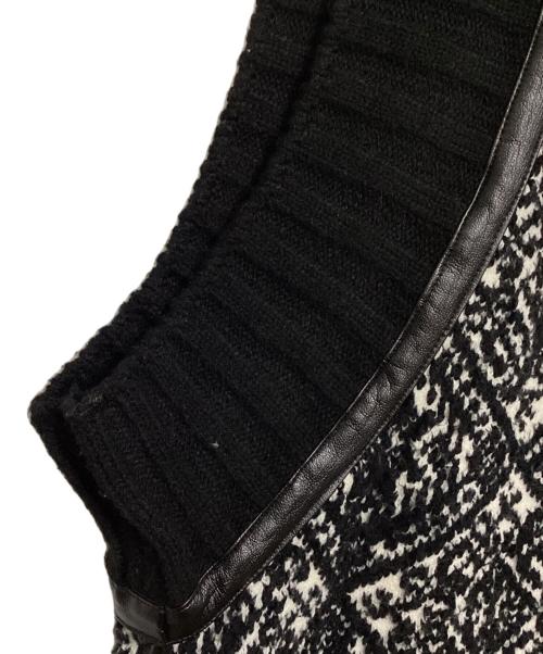 IROQUOIS（イロコイ）IROQUOIS (イロコイ) 5G FAIR ISLE JQ KNIT VEST ブラック サイズ:34の古着・服飾アイテム