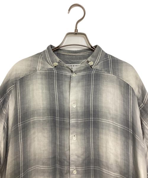 seven by seven（セブンバイセブン）seven by seven (セブンバイセブン) STAND COLLAR PONCHO SHIRTS グレー サイズ:Mの古着・服飾アイテム