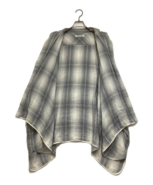 seven by seven（セブンバイセブン）seven by seven (セブンバイセブン) STAND COLLAR PONCHO SHIRTS グレー サイズ:Mの古着・服飾アイテム