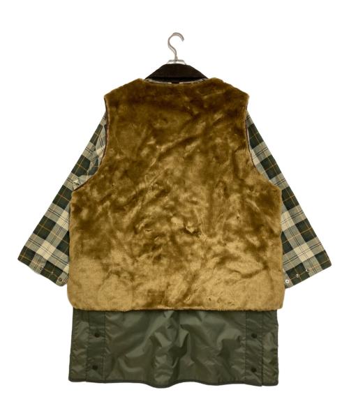 Barbour（バブアー）Barbour (バブアー) YOKE (ヨーク) JS 6WAY INSIDEOUT BURGHLEY グリーン×ブラウン サイズ:4の古着・服飾アイテム